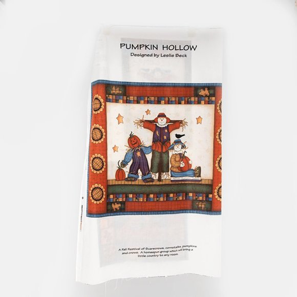 ‘Pumpkin Hollow’ Wall Quilt Panel VIP Fabrics - Picture 1 of 7